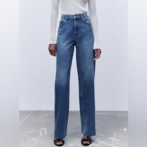 Zara 90’s wide leg, High Rise jean full length